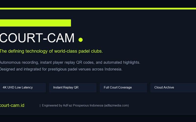 Court-Cam.id: AI Sports Camera & Replay Platform